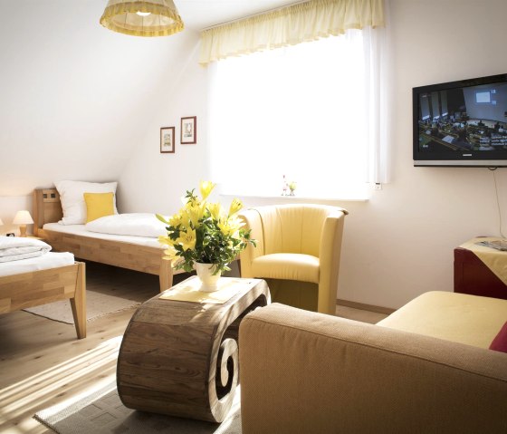 Yellow room, © Nordeifel Tourismus GmbH & Haus am Hahnenberg Yellow room, © Nordeifel Tourismus GmbH & Haus am Hahnenberg