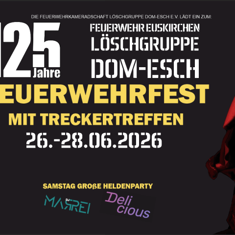 Veranstaltungspalakt, © Feuerwehrkameradschaft Dom-Esch e.V. Veranstaltungspalakt, © Feuerwehrkameradschaft Dom-Esch e.V.