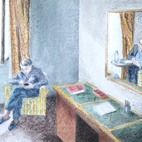 Gemälde "Dialog" von Yvonne Delisle, © Yvonne Delisle Gemälde "Dialog" von Yvonne Delisle, © Yvonne Delisle