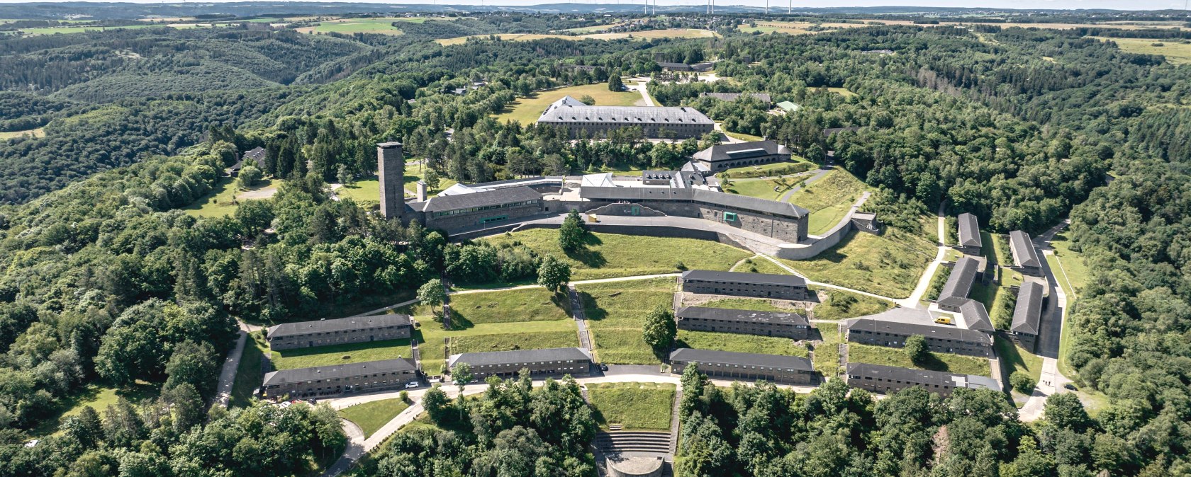 Aerial view of Vogelsang IP, © Eifel Tourismus GmbH, Dennis Stratmann Aerial view of Vogelsang IP, © Eifel Tourismus GmbH, Dennis Stratmann