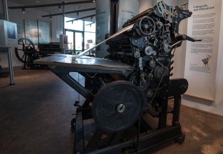 Historische Maschine im Druckereimuseum Weiss, © Druckereimuseum Weiss Historische Maschine im Druckereimuseum Weiss, © Druckereimuseum Weiss