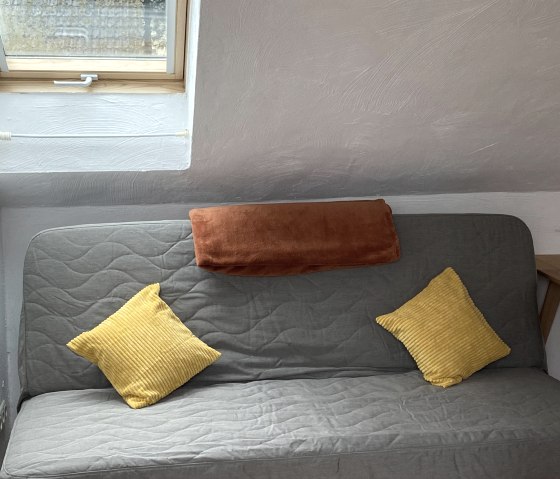 Schlafcouch, © Ferienwohnung Buchenzauber Schlafcouch, © Ferienwohnung Buchenzauber