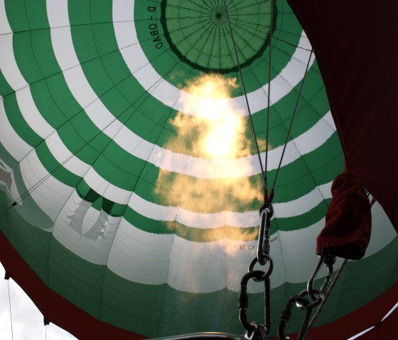 Hot air balloon burner, © Rursee-Touristik GmbH Hot air balloon burner, © Rursee-Touristik GmbH