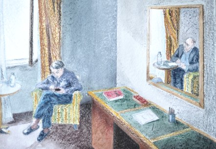 Gemälde "Dialog" von Yvonne Delisle, © Yvonne Delisle Gemälde "Dialog" von Yvonne Delisle, © Yvonne Delisle