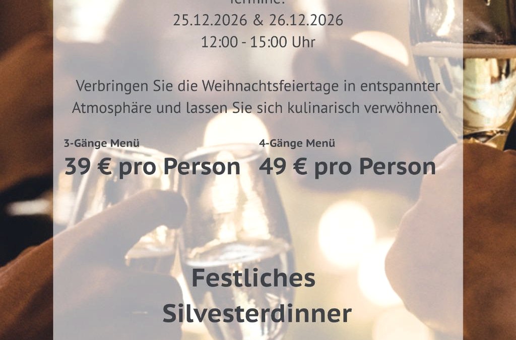 Weihnachtsmenue, © Welcome Parkhotel Euskirchen Weihnachtsmenue, © Welcome Parkhotel Euskirchen