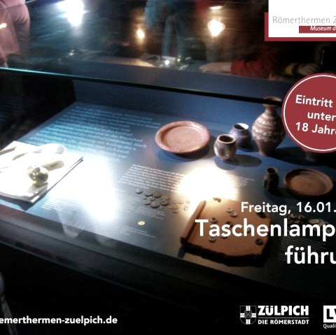 Taschenlampenführung, © Römerthermen Zülpich - Museum der Badekultur Taschenlampenführung, © Römerthermen Zülpich - Museum der Badekultur
