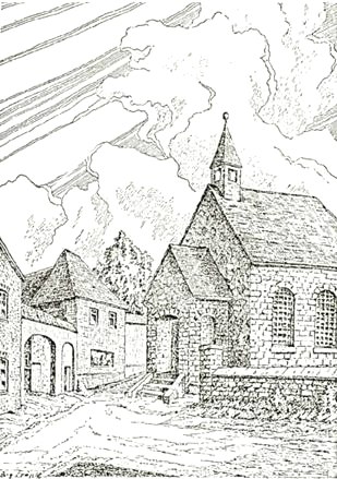 Zeichnung Barbara Kapelle, © Zeichnung: August Fräntz Zeichnung Barbara Kapelle, © Zeichnung: August Fräntz