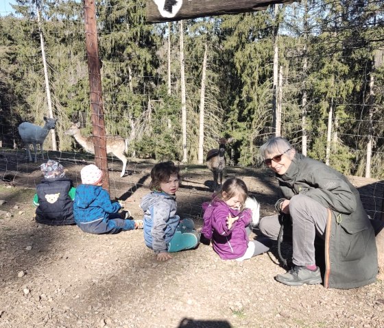 Familienspaß im Wildfreigehege Hellenthal, © Lena Poth Familienspaß im Wildfreigehege Hellenthal, © Lena Poth