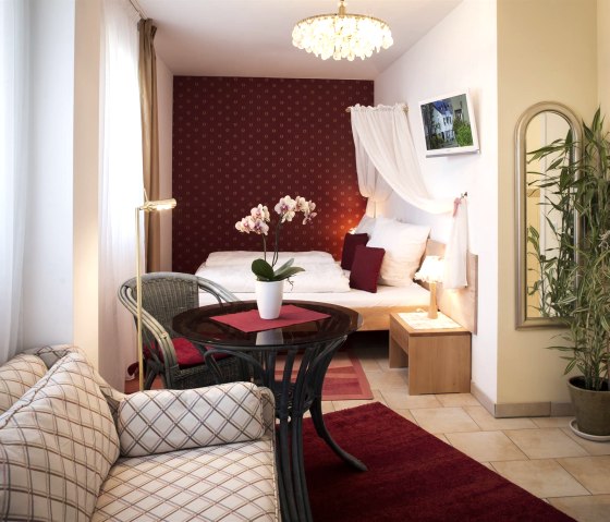 Red room (handicapped accessible), © Nordeifel Tourismus GmbH & Haus am Hahnenberg Red room (handicapped accessible), © Nordeifel Tourismus GmbH & Haus am Hahnenberg