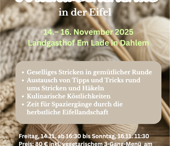 Strickwochenende, © Pascal Valet Strickwochenende, © Pascal Valet