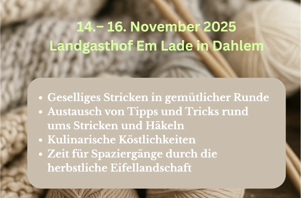 Strickwochenende, © Pascal Valet Strickwochenende, © Pascal Valet