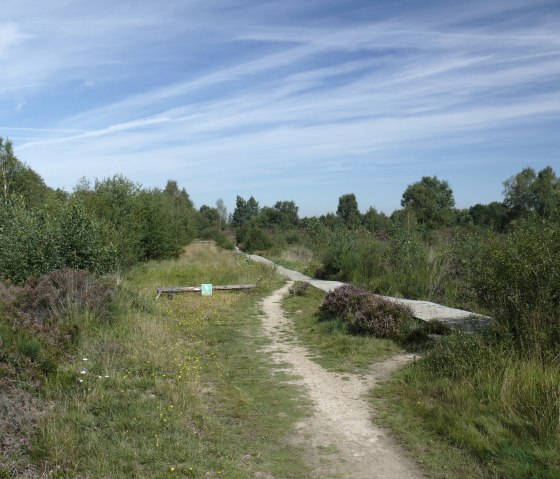 Over the footbridge through the heath, © Gemeinde Kreuzau Over the footbridge through the heath, © Gemeinde Kreuzau