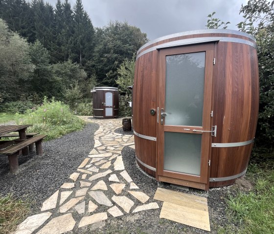 Barrel sauna, © Camp Hammer Barrel sauna, © Camp Hammer
