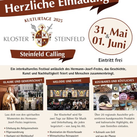 Plakat zur Veranstaltung, © Stiftung Kloster Steinfeld Plakat zur Veranstaltung, © Stiftung Kloster Steinfeld