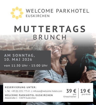 Muttertagsbrunch, © Welcome Parkhotel Euskirchen Muttertagsbrunch, © Welcome Parkhotel Euskirchen