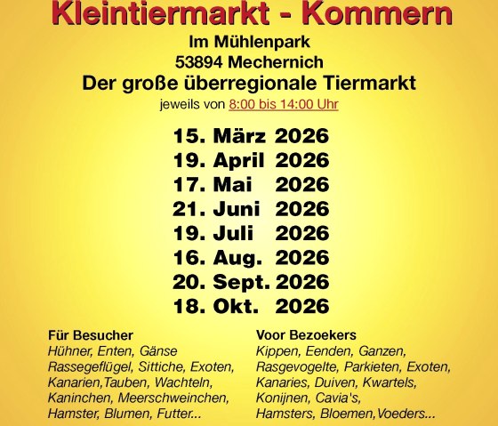 Terrminübersicht 2026, © H.J. Sonnenschein Terrminübersicht 2026, © H.J. Sonnenschein
