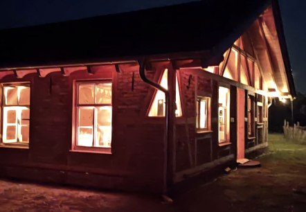 Scheune am Siechhaus erleuchtet, © Wibke Dressbach Scheune am Siechhaus erleuchtet, © Wibke Dressbach