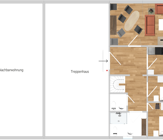 "Ferienwohnung Zum alten Landrat" Grundriss 3. OG "Ferienwohnung Zum alten Landrat" Grundriss 3. OG