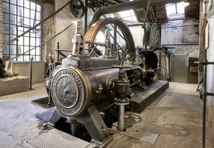 Dampfmaschine der Tuchfabrik Müller, © LVR-Industriemuseum, Foto: Willi Filz Dampfmaschine der Tuchfabrik Müller, © LVR-Industriemuseum, Foto: Willi Filz