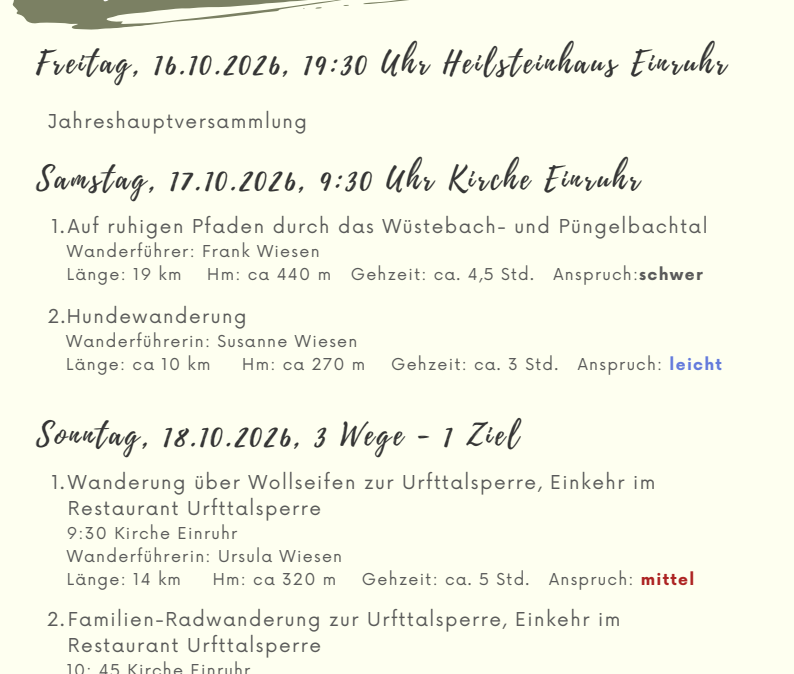 2026 Wanderwoche 2026(2) 2026 Wanderwoche 2026(2)