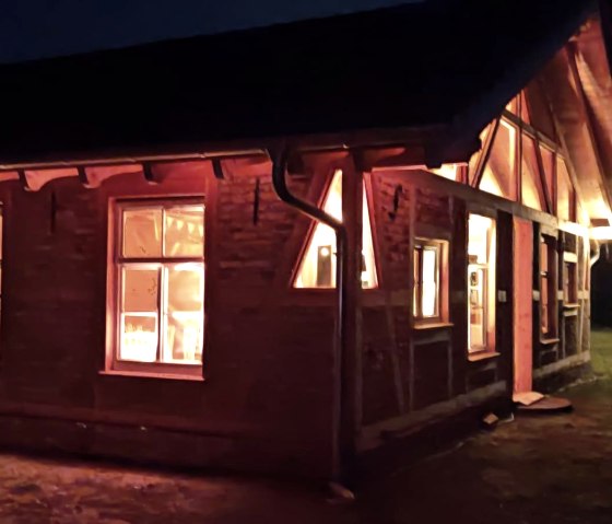 Scheune am Siechhaus erleuchtet, © Wibke Dressbach Scheune am Siechhaus erleuchtet, © Wibke Dressbach