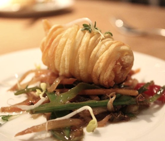 Shrimp in a potato coating