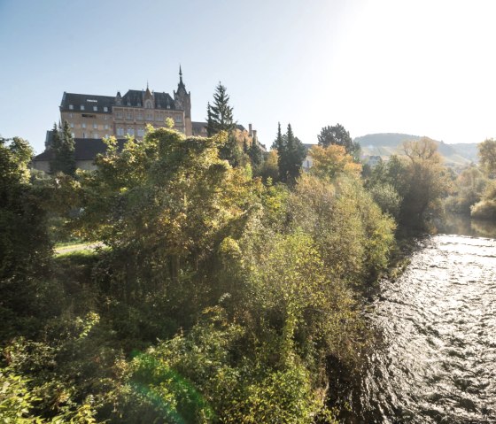 Ahr cycle path: Cycling along the Ahr, view of Calvarienberg Monastery, &copy; Rheinland-Pfalz Tourismus GmbH/D. Ketz