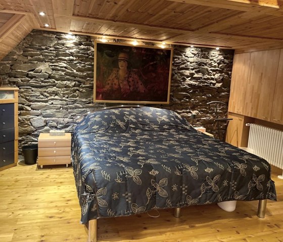 Ferienhaus M&uuml;hlenley - Schlafzimmer mit DB