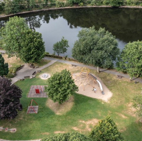 Einruhr playground on the Obersee, &copy; Eifel Tourismus GmbH, Tobias Vollmer