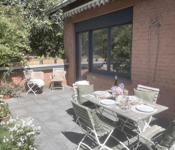 Blick auf die Sonnenterrasse