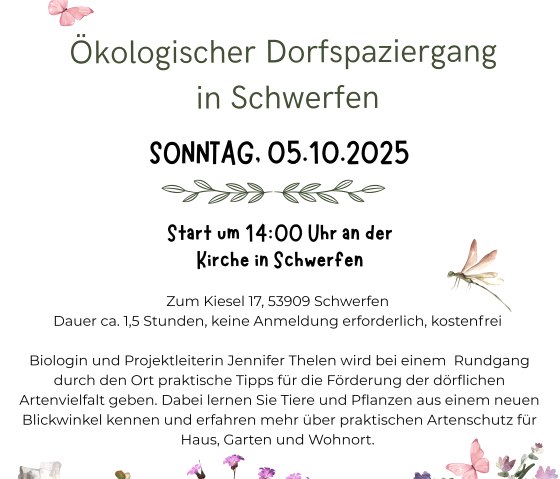 Einladung Dorfspaziergang, © Biologische Station Kreis Euskirchen
