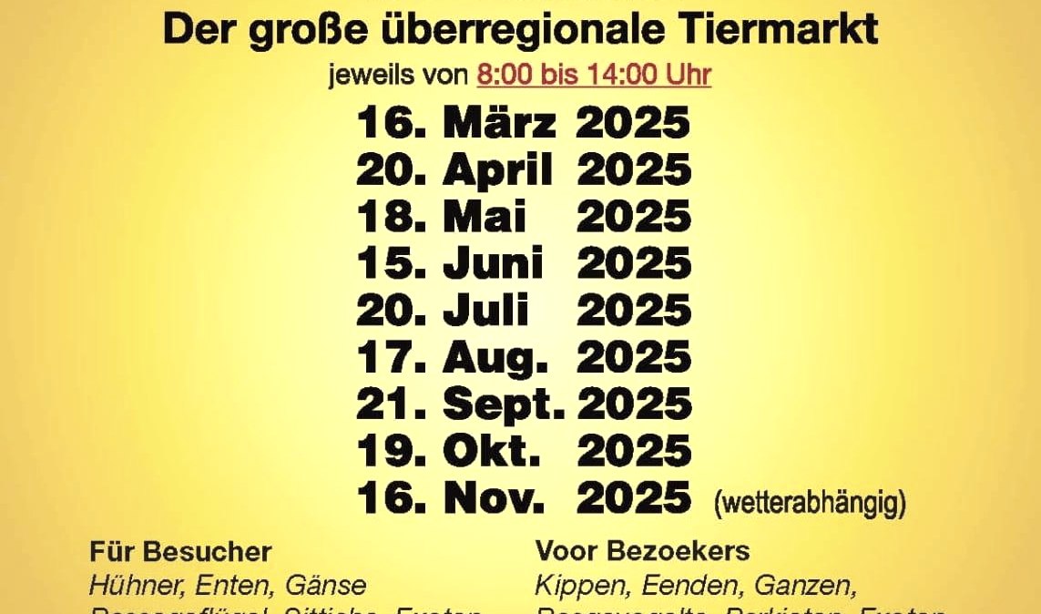 Kleintiermarkt 2025, © H.J. Sonnenschein