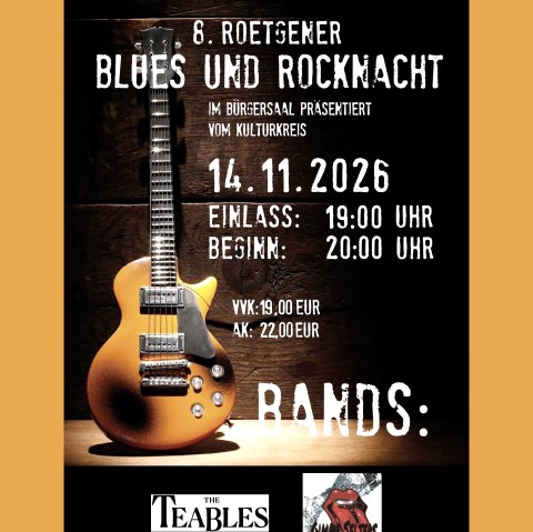 Rocck und Blues Nacht, © Kulturkreis der Gemeinde Roetgen e.V.