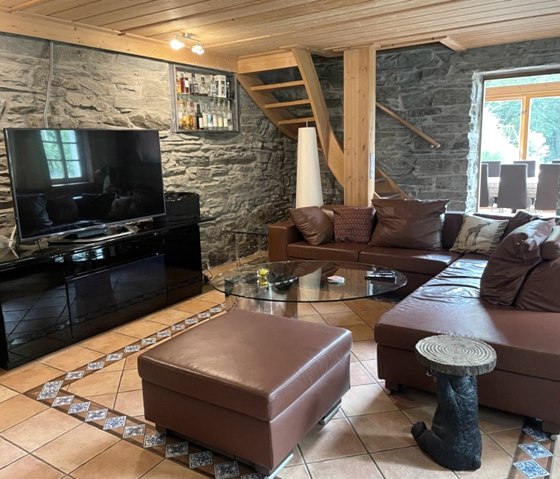 Ferienhaus M&uuml;hlenley -  Wohnzimmer