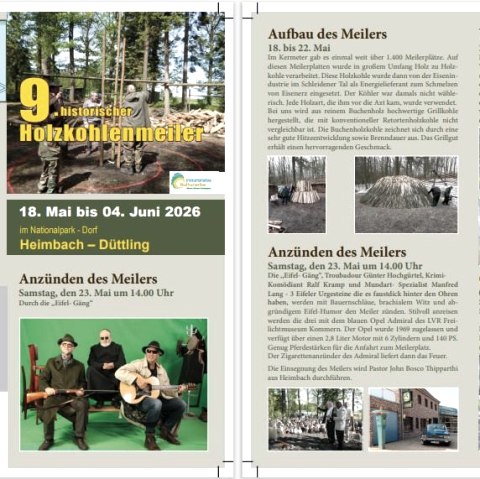 Flyer 9th historical charcoal pile, &copy; Gerd Linden