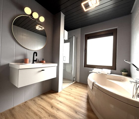 Haus Panoramablick Ferienwohnung 2 - Bad