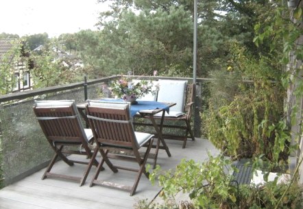 Blick auf den Balkon, &copy; Ferienwohnung Buchenzauber