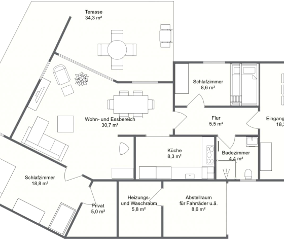 Floor plan, &copy; Nordeifel Tourismus GmbH & Freiraum Ferienhaus