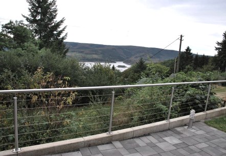 Blick auf den Rursee von der Terrasse