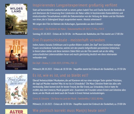 Programm Herbst 2025, © Freiluftkino Zülpich