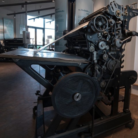 Historische Maschine im Druckereimuseum Weiss, © Druckereimuseum Weiss