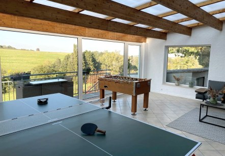 Freizeit im Wintergarten genießen, © Eifel-Ferienhaus Landblick