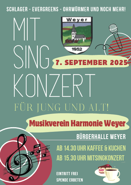 Mitsingkonzert, © MV Harmonie Weyer