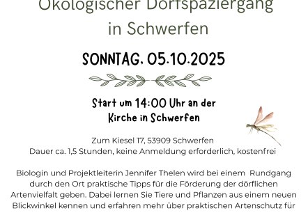 Einladung Dorfspaziergang, © Biologische Station Kreis Euskirchen