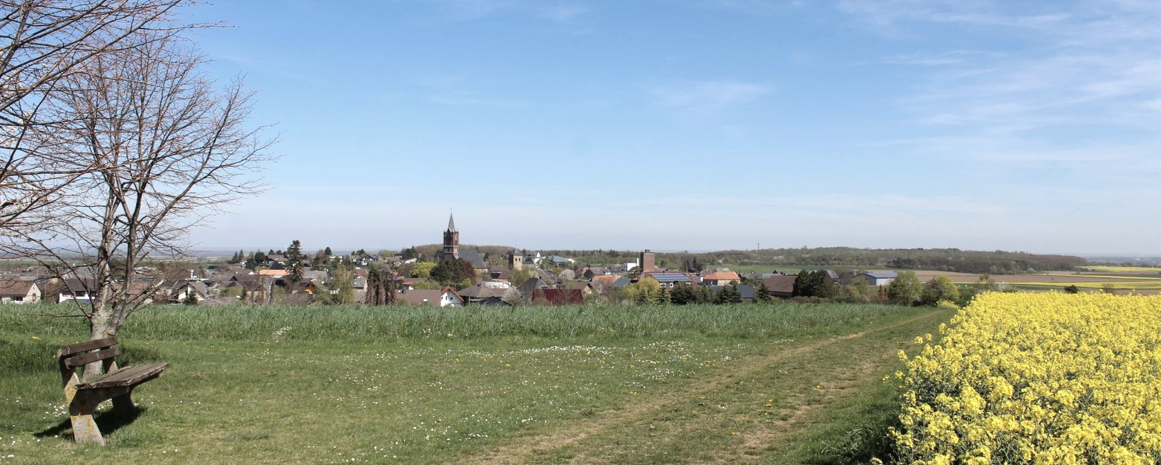 B&ouml;rdeblick mit Blick ins Dorf Wollersheim, &copy; Rureifel-Tourismus e.V.