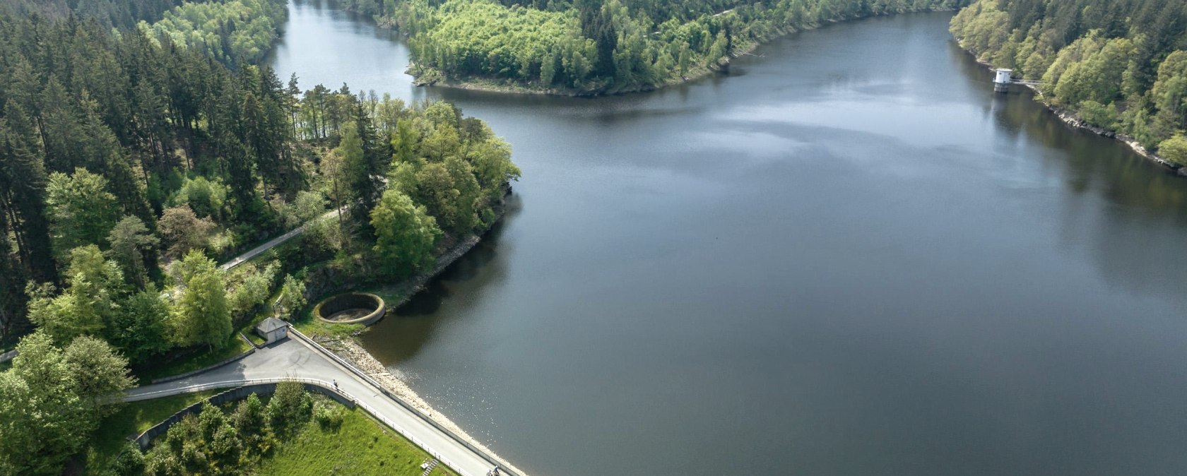 Luftbild Kalltalsperre, © Städteregion Aachen, Dennis Stratmann