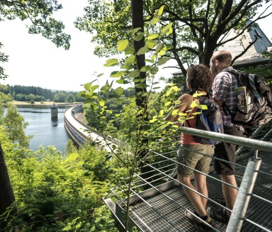 Wanderrast mit Aussicht auf die Dreil&auml;gerbachtalsperre, &copy; Eifel Tourismus GmbH/D. Ketz