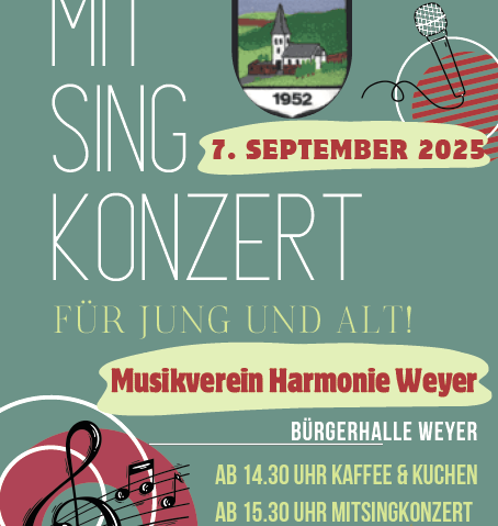 Mitsingkonzert, © MV Harmonie Weyer