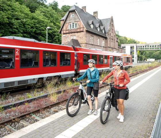 If you wish, you can return by train or take a shortcut, Kyllburg station on the Kyll cycle path, &copy; Eifel Tourismus GmbH, Dominik Ketz