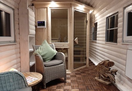 Blick in den Saunawagen, &copy; Familie Bongartz